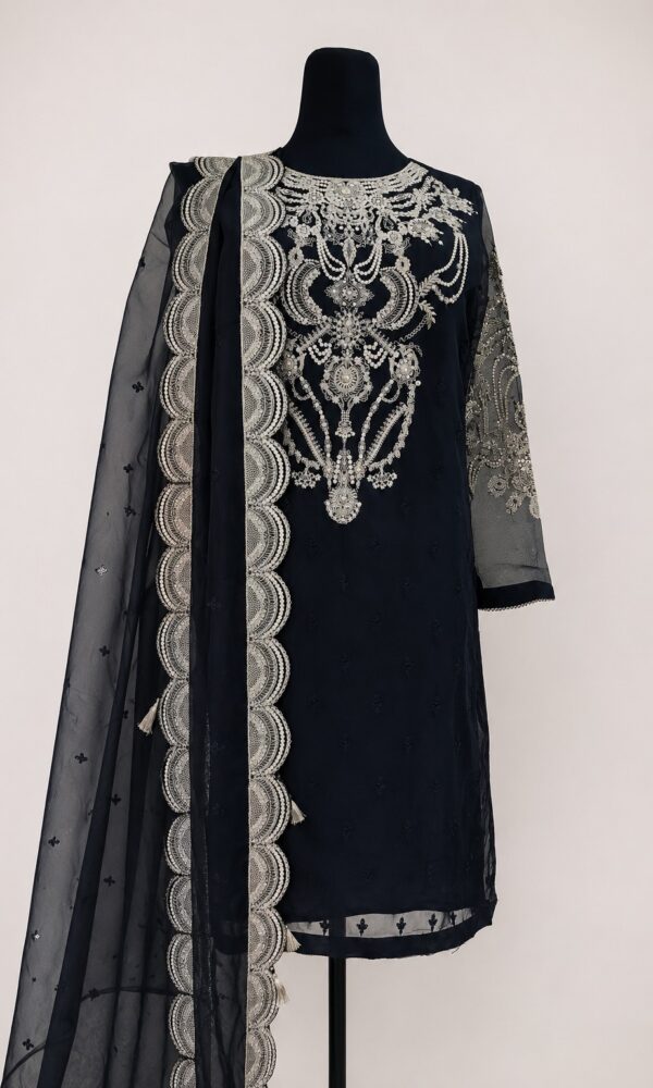 Sapphire Black Organza 3PC